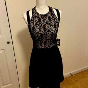 BNWT Lace crisscross halter skater dress